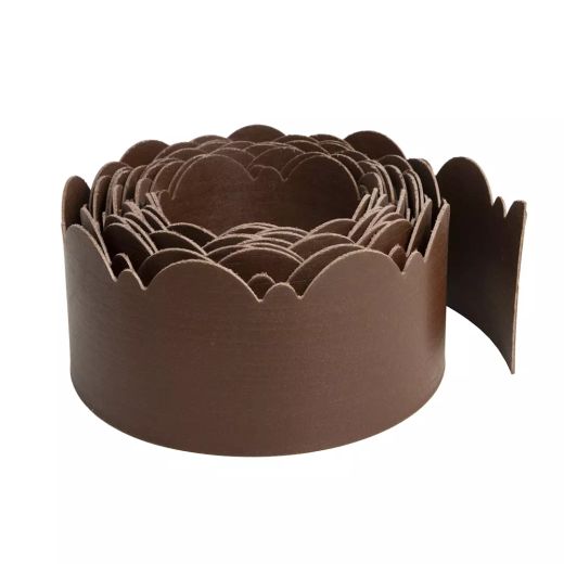 Borda ondulada com efeito de madeira - Definindo canteiros de flores