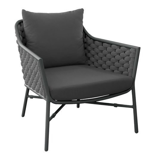 Poltrona empilhável Rio em alumínio e corda sintética