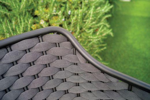 Poltrona empilhável Rio em alumínio e corda sintética