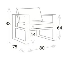 Belluno aluminum garden armchair