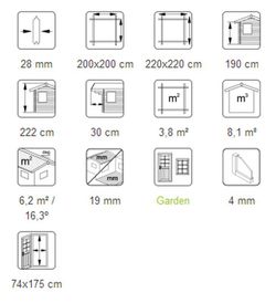 Casa de jardin Vivian 3,8m2