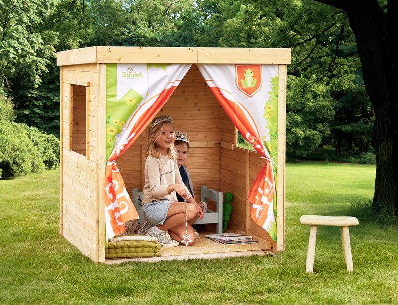 Caseta madera niÃ±os con decoraciÃ³n princesa 4869 Soulet Casitas