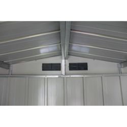 Caseta metálica verde para jardín Titan