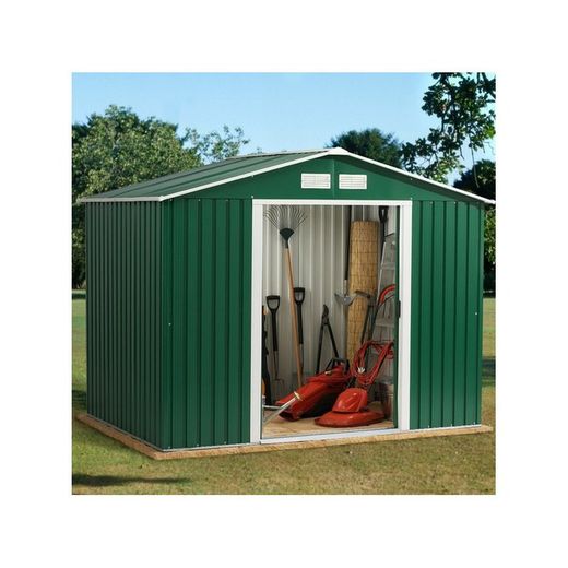 Caseta metálica verde para jardín Titan