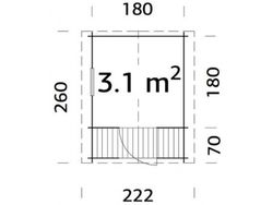 Stina Kinderholzhaus 3,1 m2