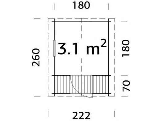 Stina Kinderholzhaus 3,1 m2