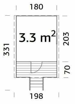 Casa de madeira Huck para crianças 3,3 m2