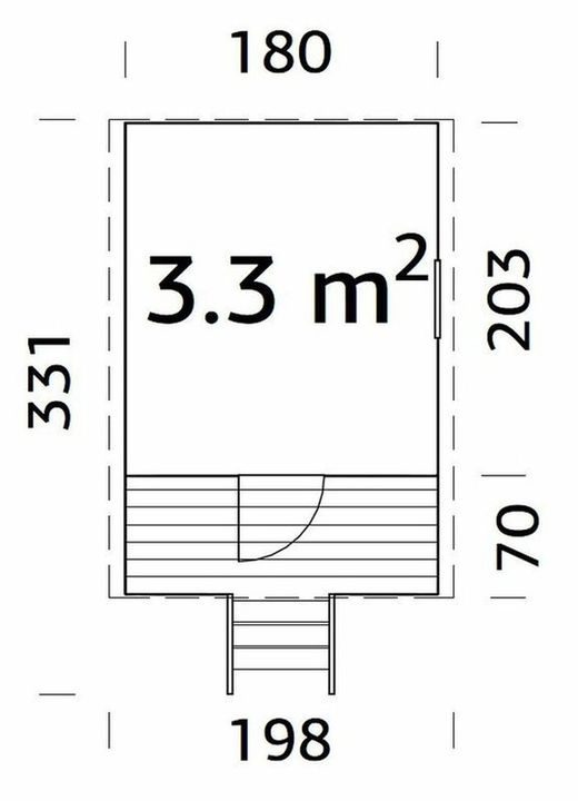 Casa de madeira Huck para crianças 3,3 m2