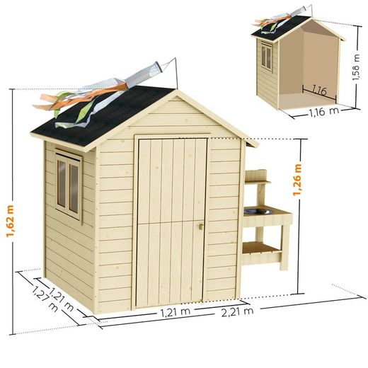Casita de madera para niños con cocina Jasmine