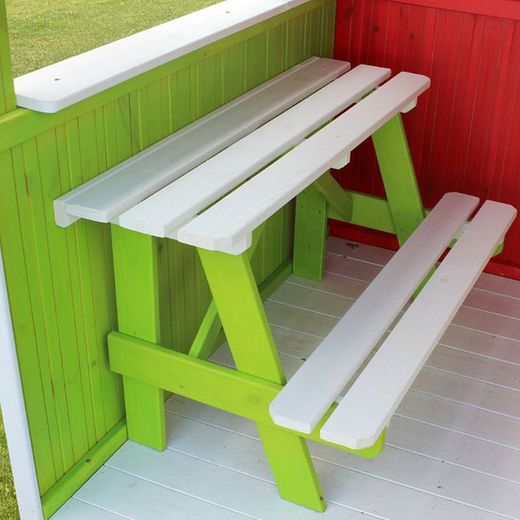 Casita de madera para niños con porche Jazz