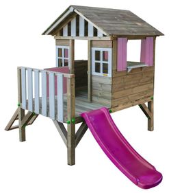 LOLLIPOP maison surélevée en couleurs avec toboggan