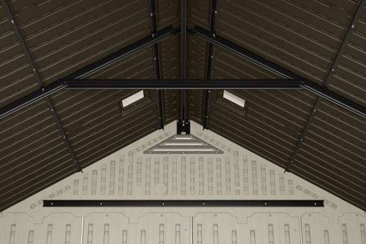 Maison de jardin en résine de marque Suncast 7x7 avec terreau inclus