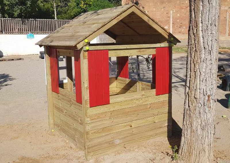 Cabaña infantil de madera con arenero Elisabeth — jardineriadelvalles