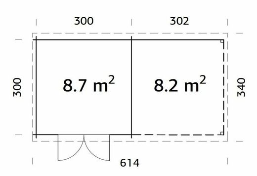 Casita moderna com alpendre