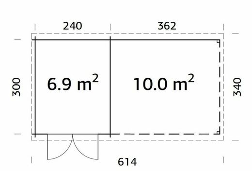 Casita moderna com alpendre