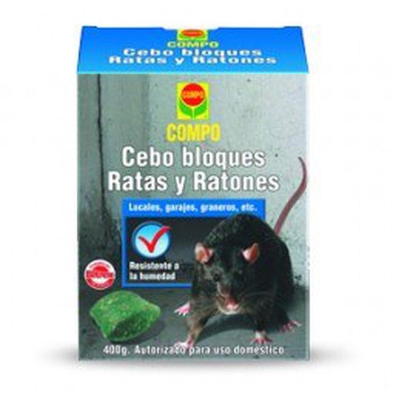 Cebo Ratas y Ratones Compo estuche de 400 Gr. — jardineriadelvalles