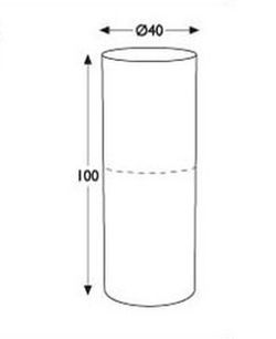 High Corten Steel Zylinder 40Dm x 100