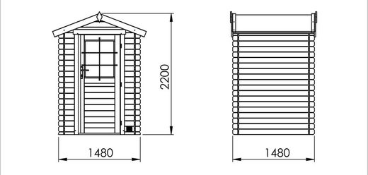 Cobertizo de madera Juno en varias dimensiones