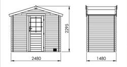Cobertizo de madera Juno en varias dimensiones