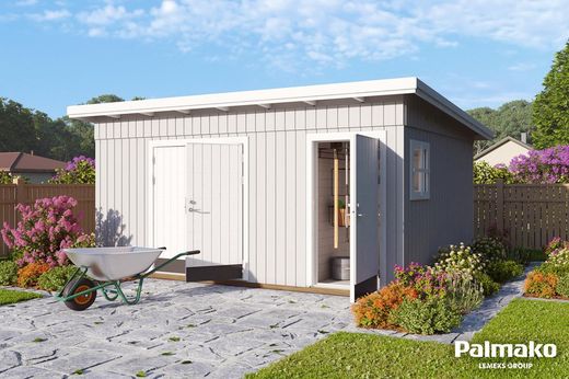 Kalle untreated natural wood shed