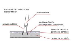 Columpio doble de madera y asiento de caucho