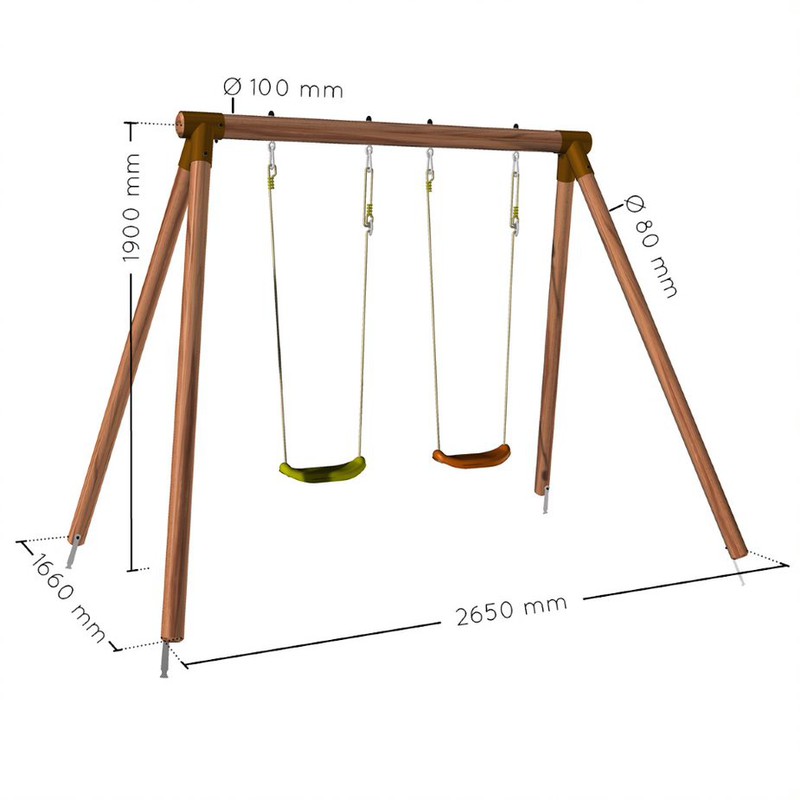 Columpio De Madera Alizee Soulet Parques Infantiles Columpios