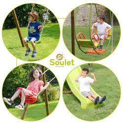 parco giochi in legno con scivolo Narcisse