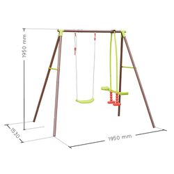 Columpio metálico con balancín