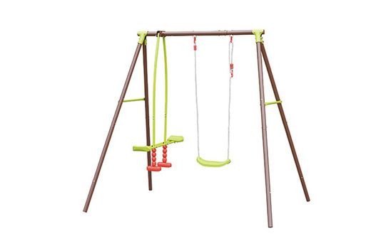 Columpio metálico con balancín