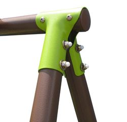 Columpio metálico con columpio doble y balancín  - Modelo Malo