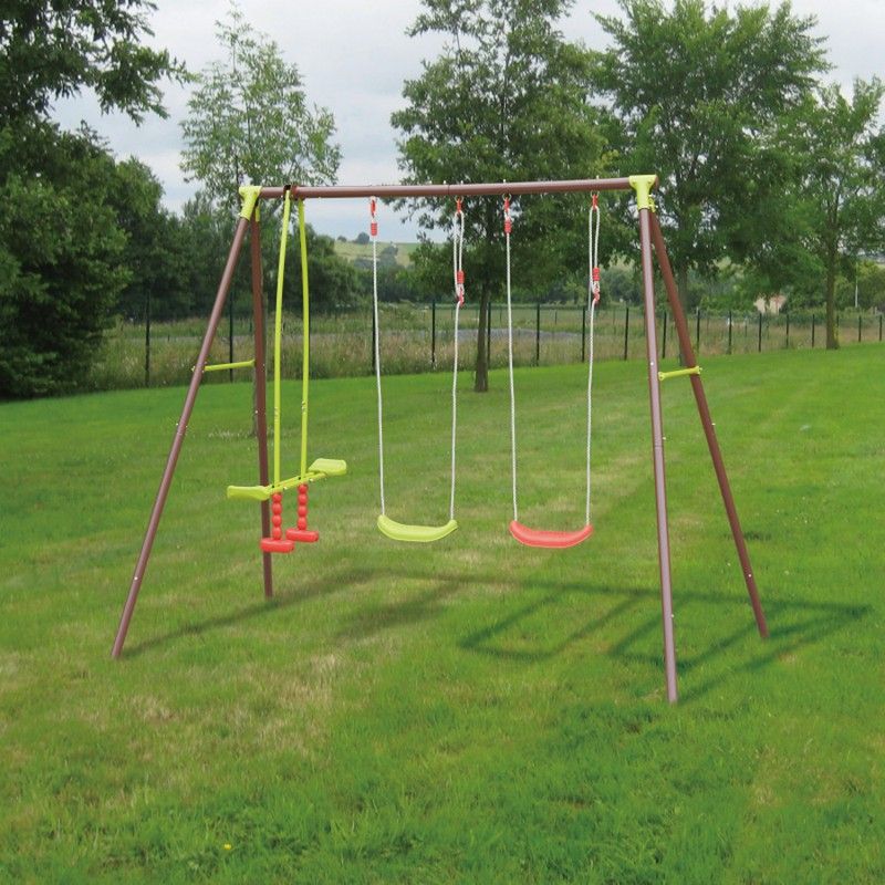 Soulet triple metal swing 3792 Soulet Playgrounds Swings