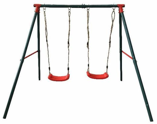 Columpio para niños doble de metal