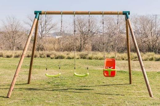 Triple swing avec siège bébé