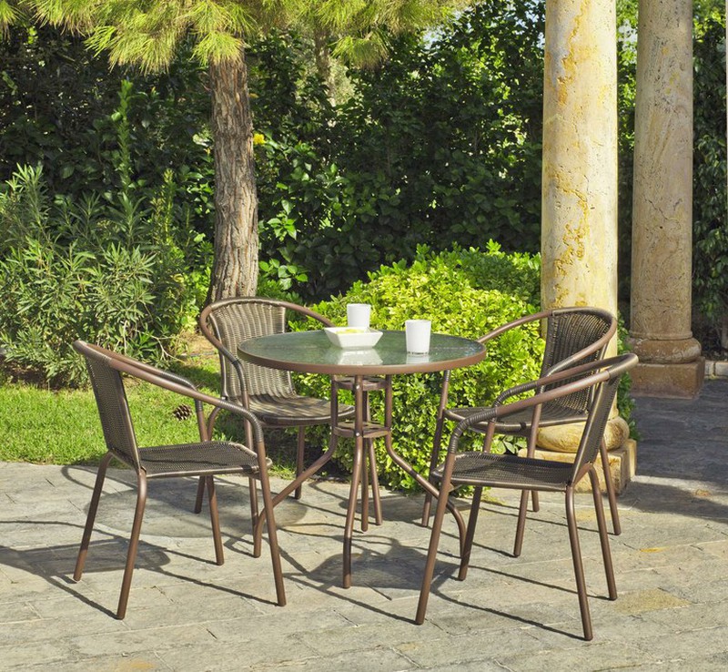 Conjunto jardín mesa y sillas Brasil 4S — jardineriadelvalles