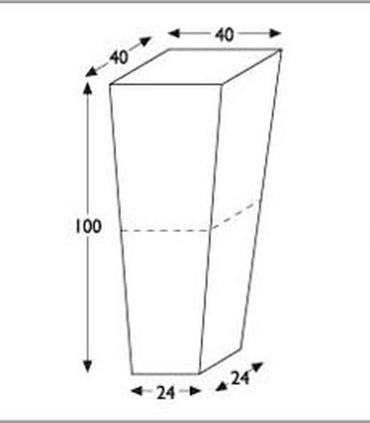 Corten Steel Pyramidenpflanzer 40x40x100