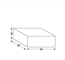 Quadratischer Cortenstahl 80x80x30