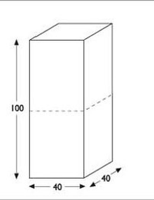 High Steel Cube Corten 40x40x100