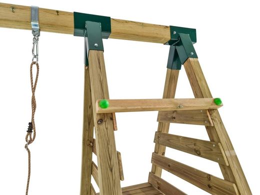 Balançoire double section carrée en bois