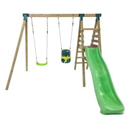 Balançoire double section carrée en bois