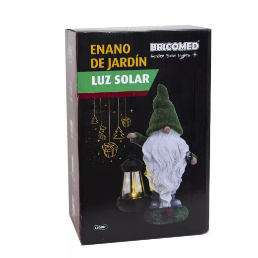 Figurina del nano del sole con luce calda