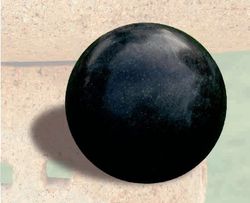 Sfera decorativa da giardino in granito nero