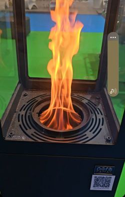 Estufa de pellet para exterior de la marca Nora Flames