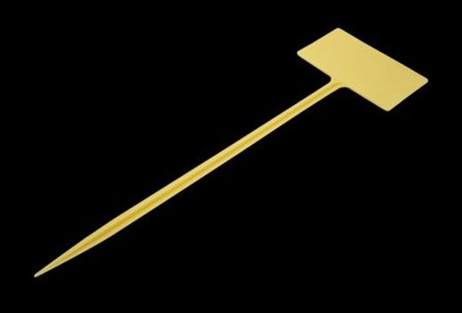 Gelbe Plastiketiketten