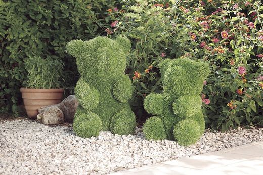 Figura decorativa Orso seduto in erba artificiale