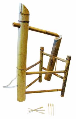 Fontana giapponese in bambù per giardino o laghetto – Effetto Zen