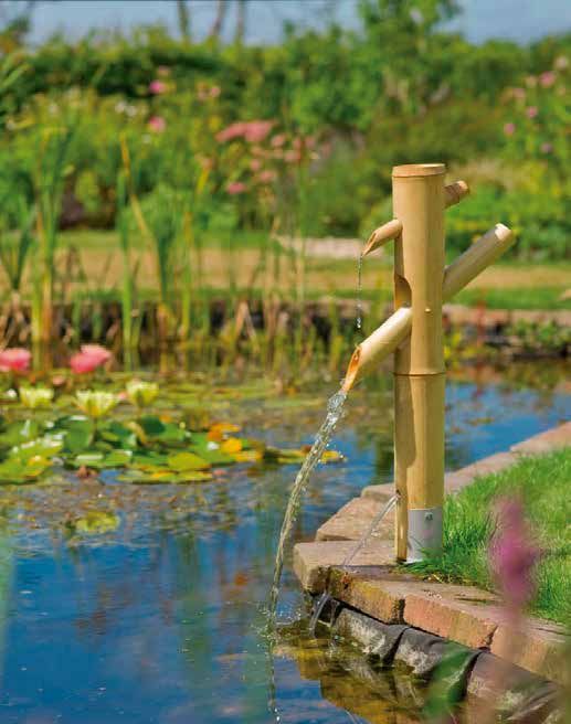 Fontana giapponese in bambù per giardino o laghetto – Effetto Zen