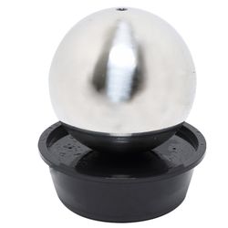 Fuentes esfera de acero inoxidable con leds, bomba y estanque de plástico