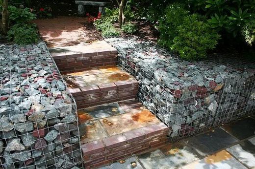 Gavión de jardín decorativo