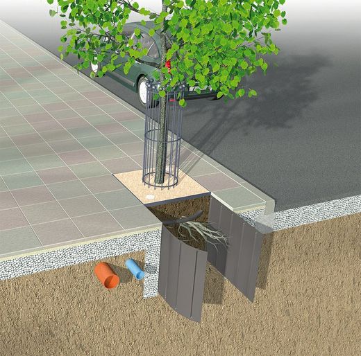 Geotextil para el control de raíces