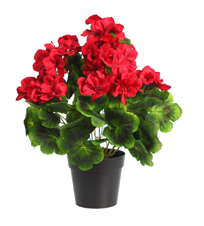 GERANIO ARTIFICIAL CON MACETA 38CM GERANIO ARTIFICIAL CON MACETA 38CM BLANCO